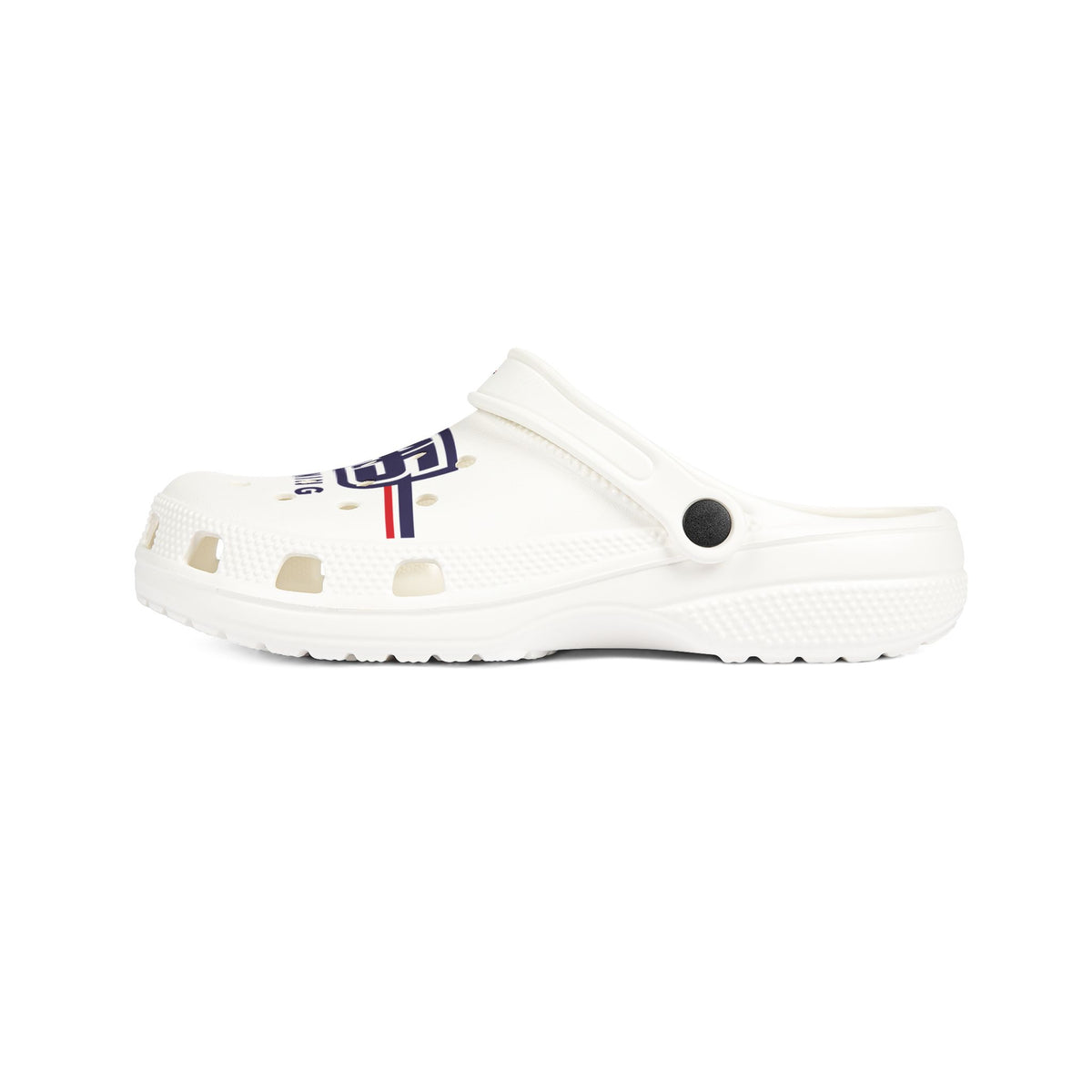 Training Logo Clogs — White EVA Foam Slip-On Shoes