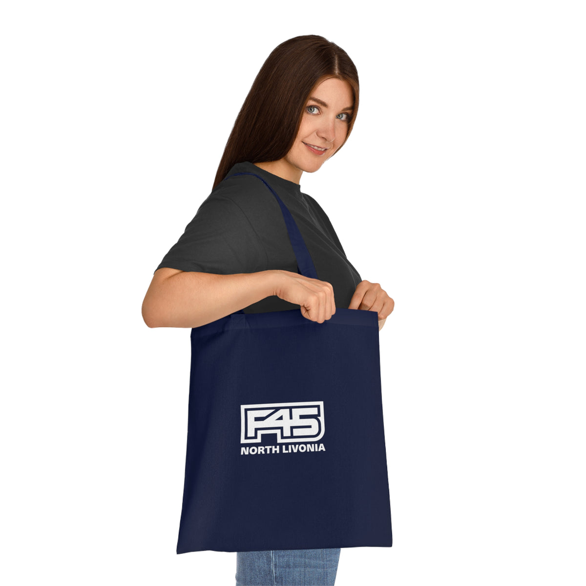 F45 North Livonia Logo Cotton Tote Bag