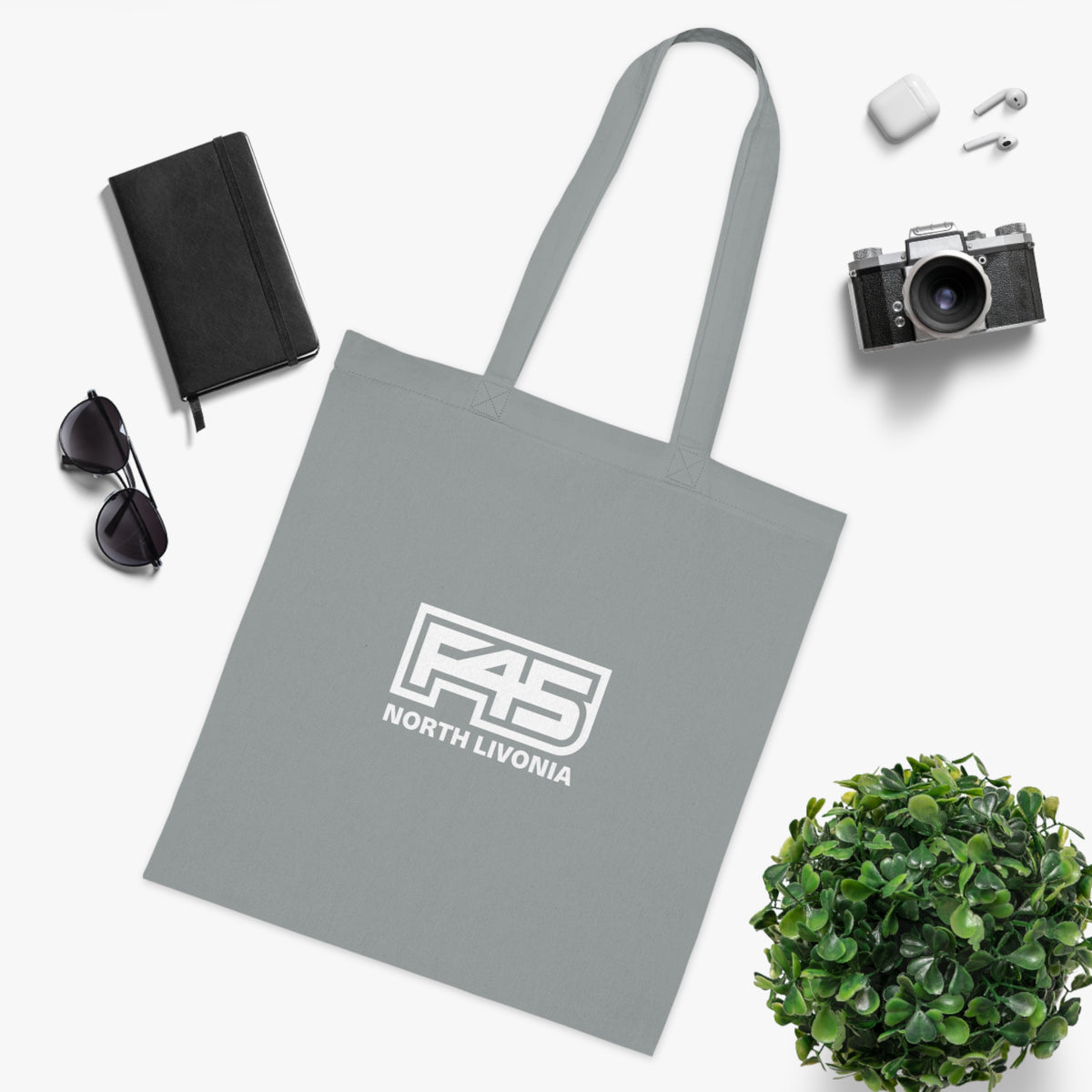 F45 North Livonia Logo Cotton Tote Bag