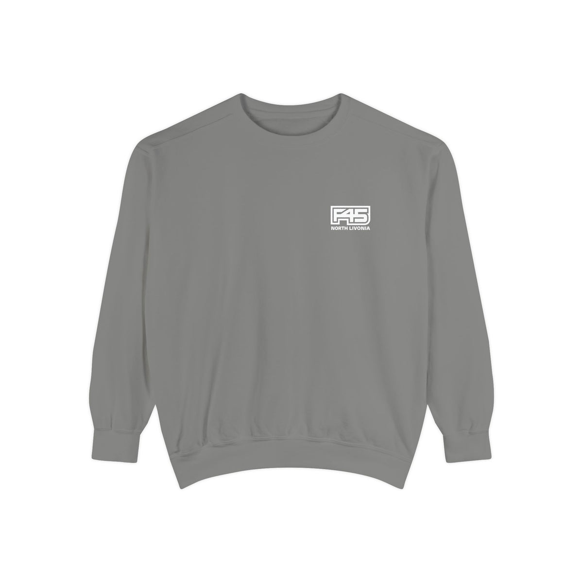 F45 North Livonia - Unisex Sweatshirt — Garment-Dyed Coral Crewneck