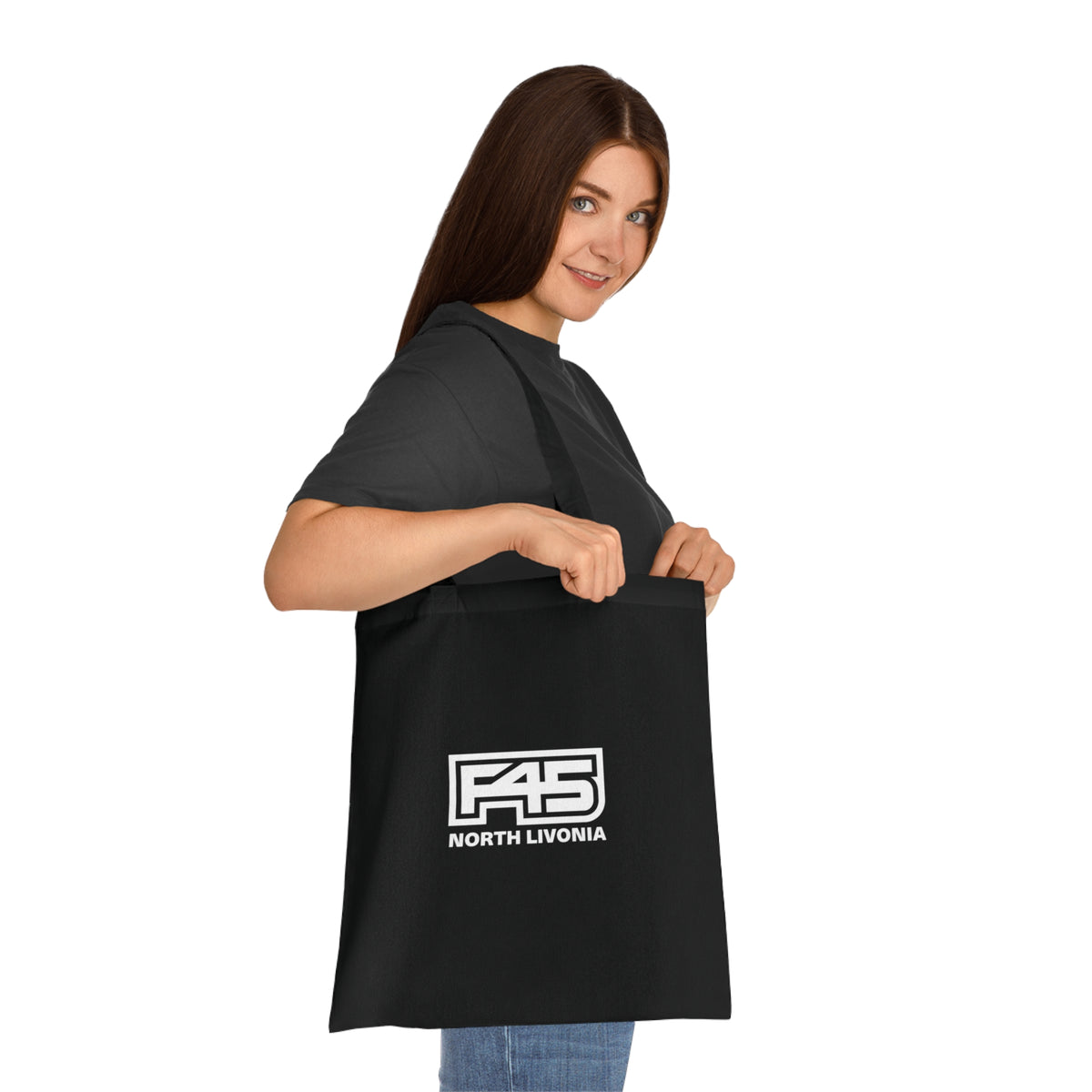 F45 North Livonia Logo Cotton Tote Bag