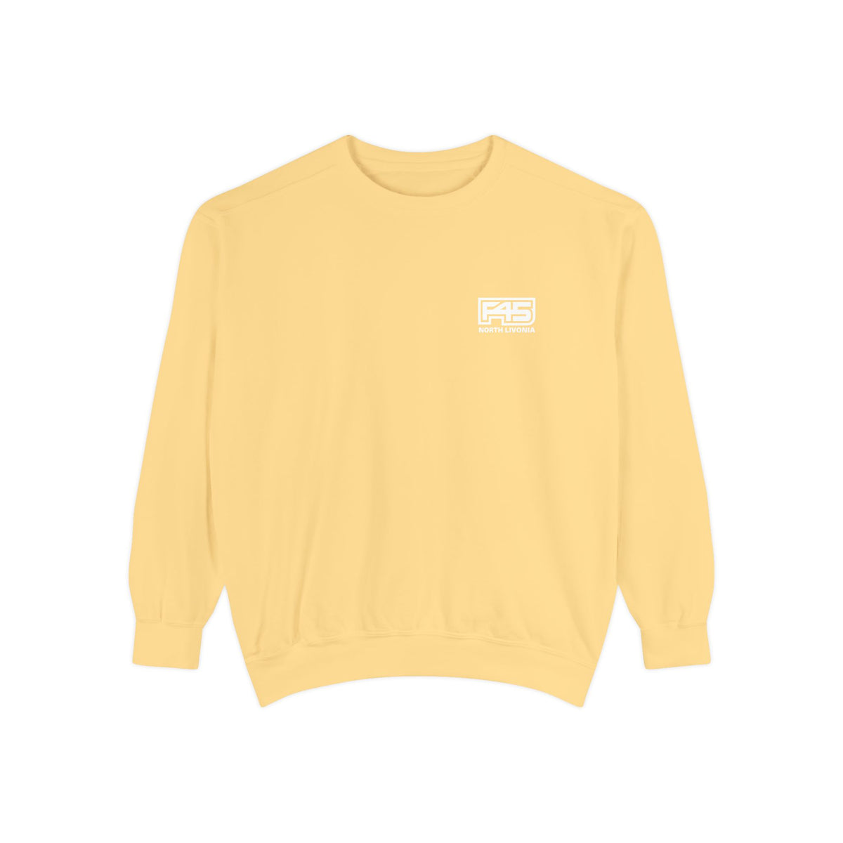 F45 North Livonia - Unisex Sweatshirt — Garment-Dyed Coral Crewneck