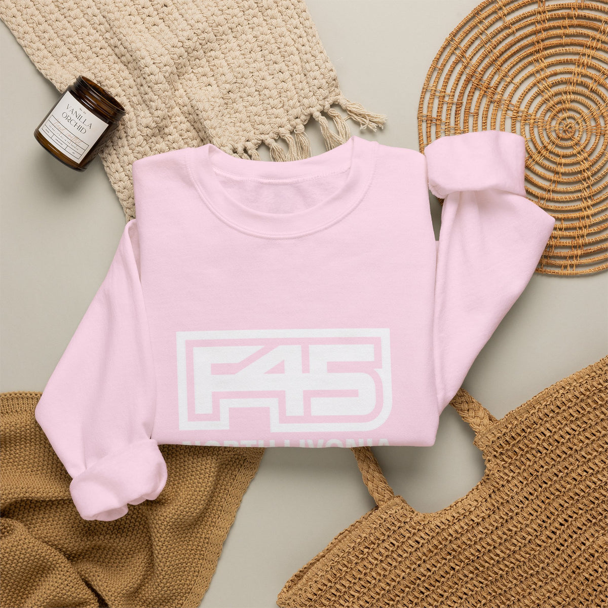 F45 North Livonia - Embroidered Crewneck Sweatshirt