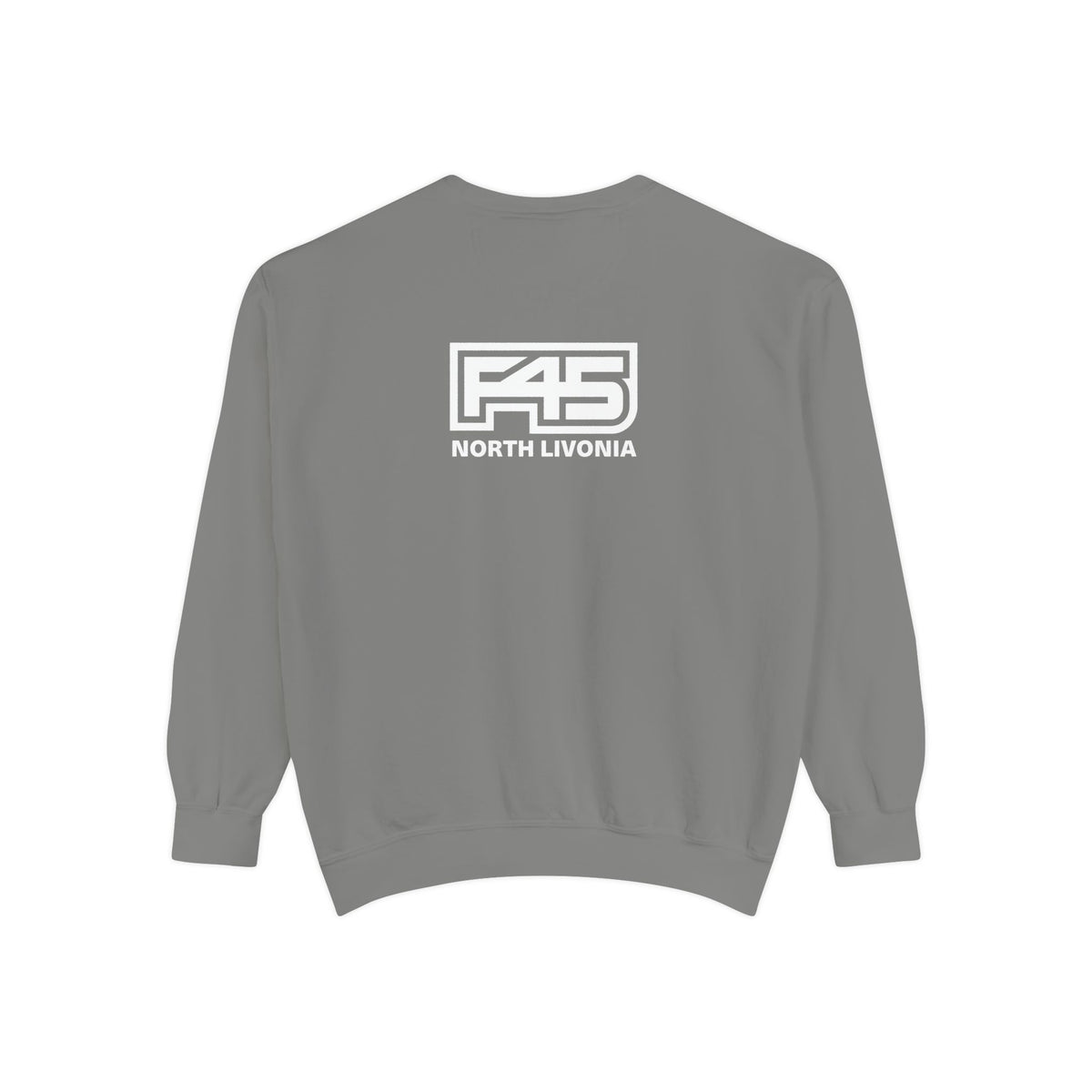 F45 North Livonia - Unisex Sweatshirt — Garment-Dyed Coral Crewneck