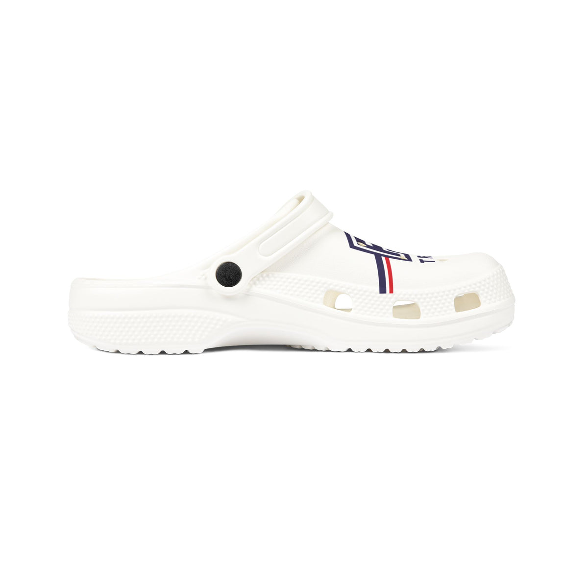 Training Logo Clogs — White EVA Foam Slip-On Shoes