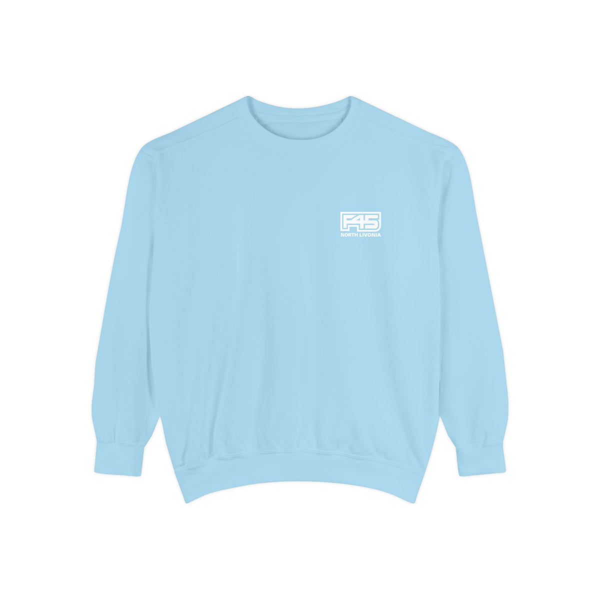 F45 North Livonia - Unisex Sweatshirt — Garment-Dyed Coral Crewneck