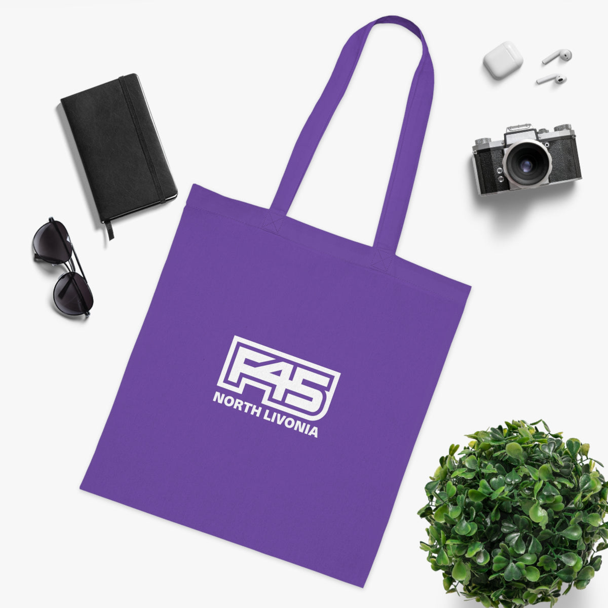 F45 North Livonia Logo Cotton Tote Bag