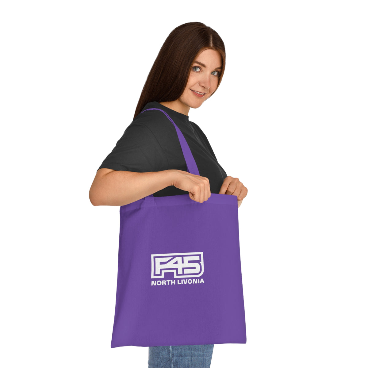 F45 North Livonia Logo Cotton Tote Bag