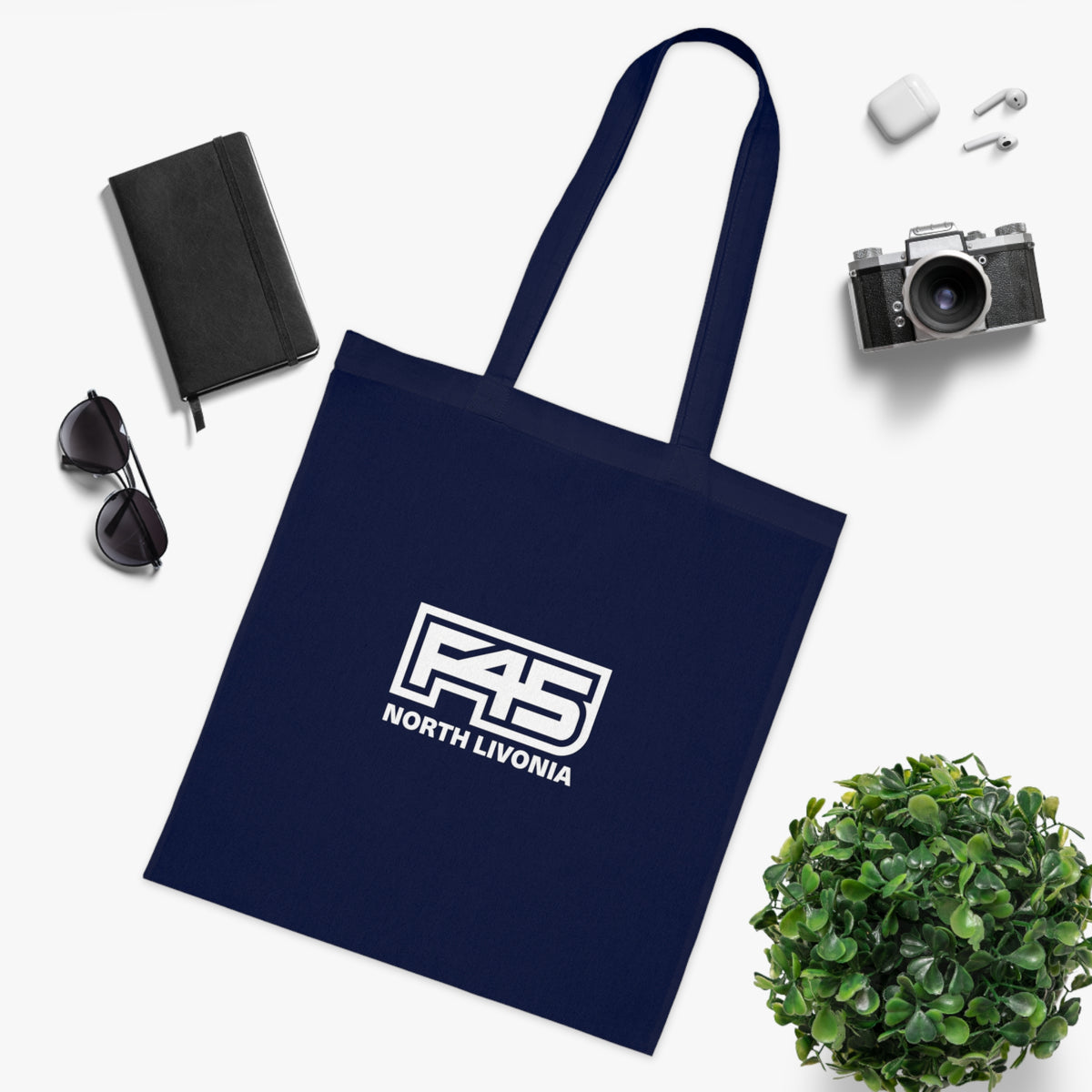 F45 North Livonia Logo Cotton Tote Bag