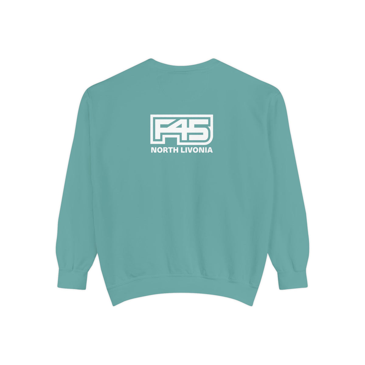 F45 North Livonia - Unisex Sweatshirt — Garment-Dyed Coral Crewneck