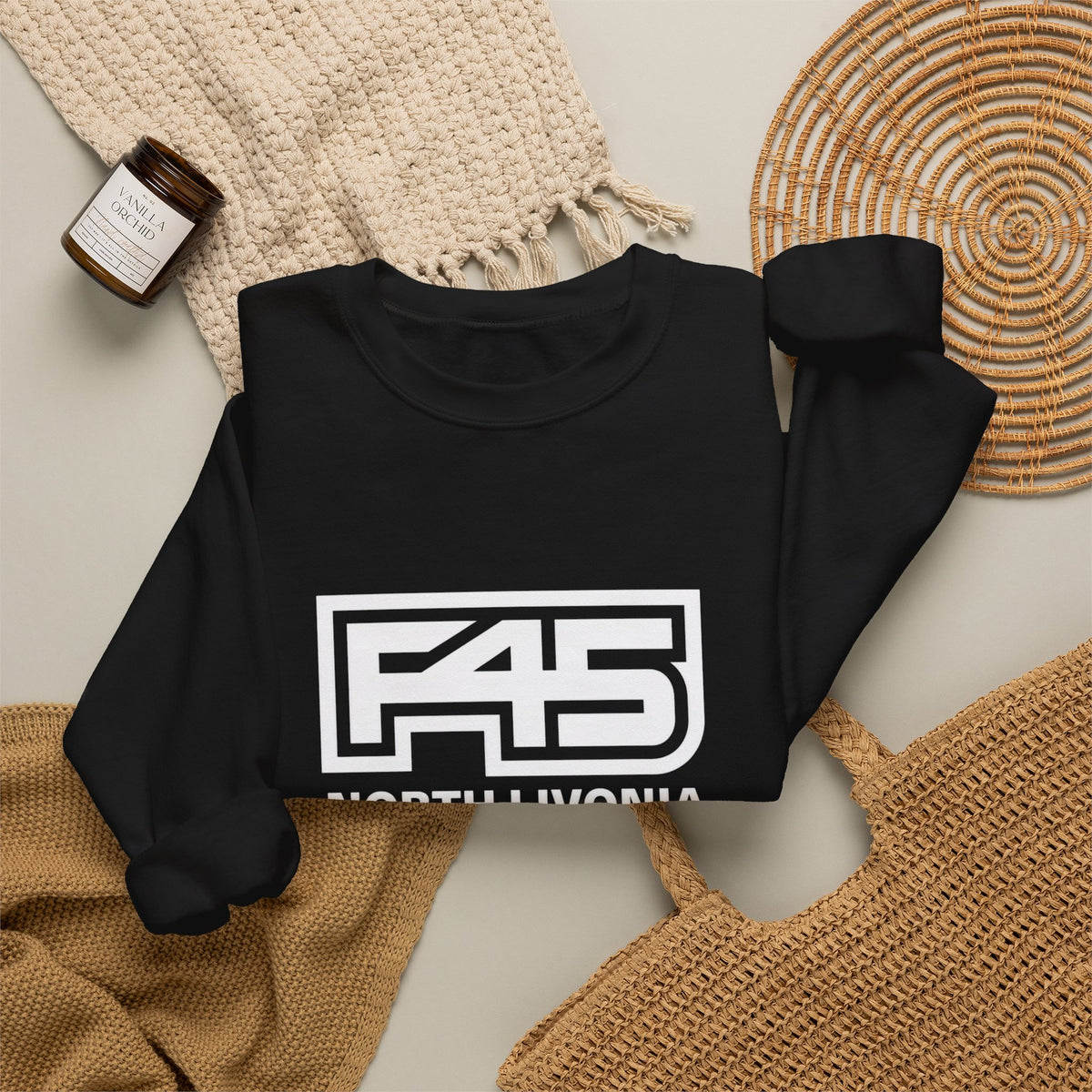 F45 North Livonia - Embroidered Crewneck Sweatshirt