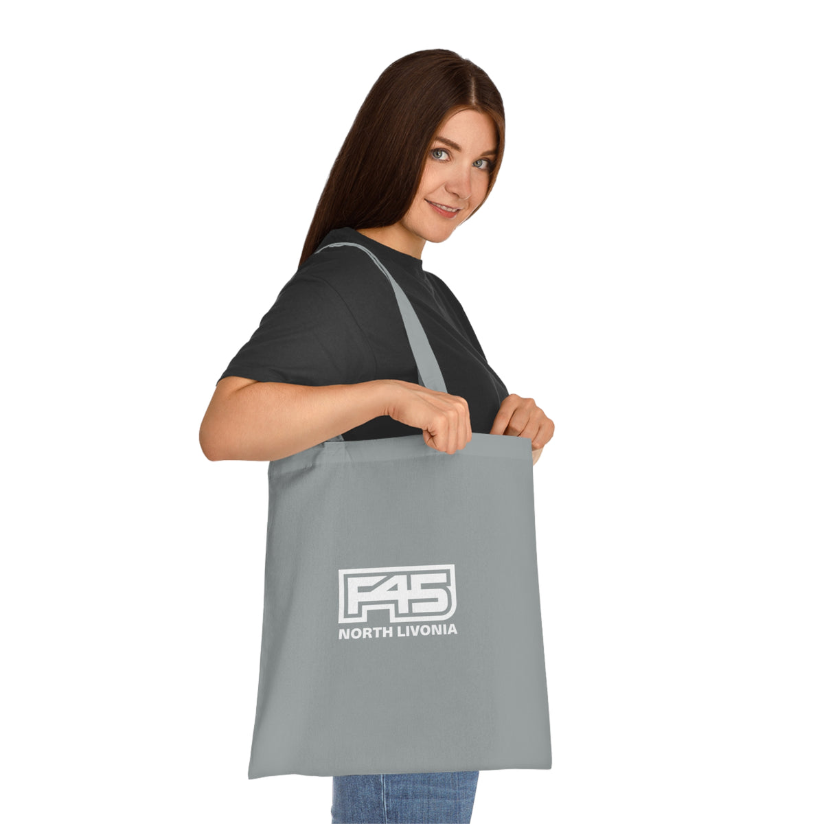 F45 North Livonia Logo Cotton Tote Bag