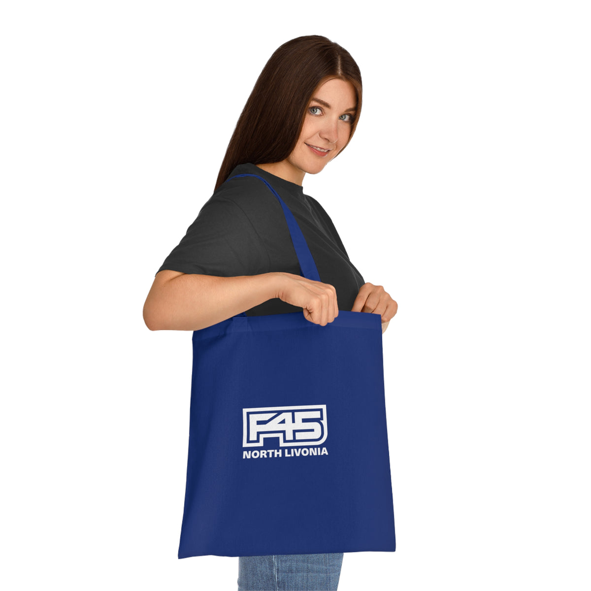 F45 North Livonia Logo Cotton Tote Bag