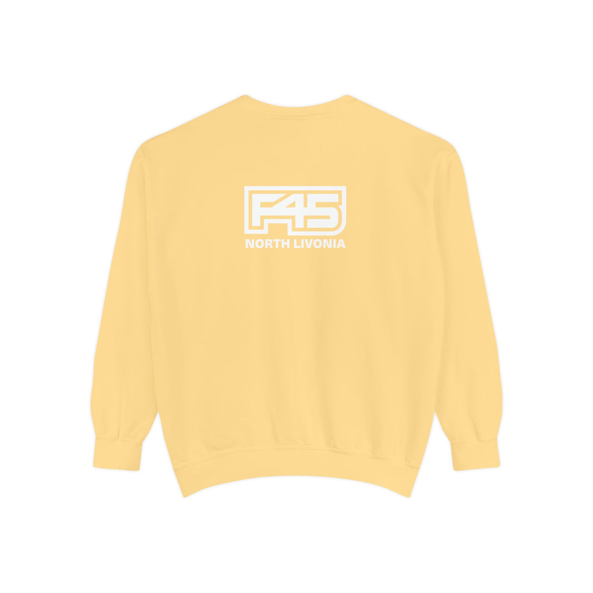 F45 North Livonia - Unisex Sweatshirt — Garment-Dyed Coral Crewneck