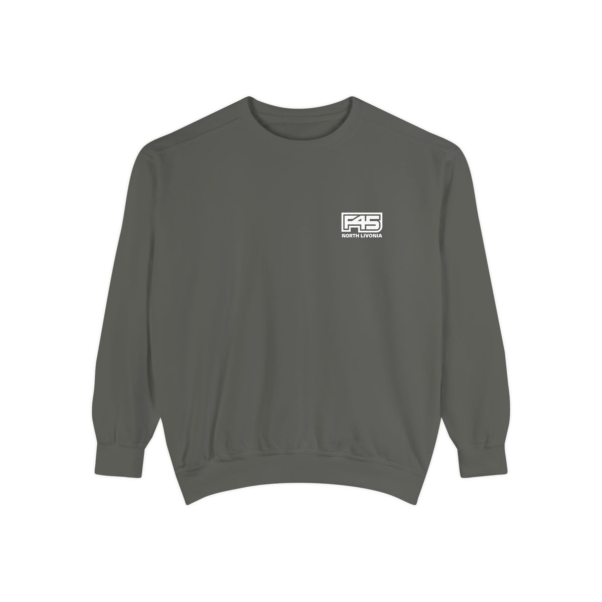 F45 North Livonia - Unisex Sweatshirt — Garment-Dyed Coral Crewneck
